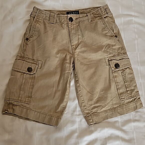 Guess Men's Cargo Khaki Cotton Shorts Size 31 - Picture 15 of 16